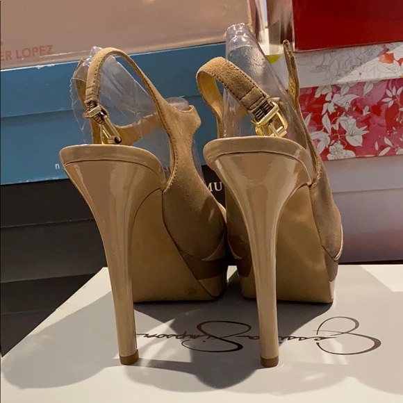 Jessica Simpson Tan Platform Heel Sandal Size 8.5 - Picture 4 of 4